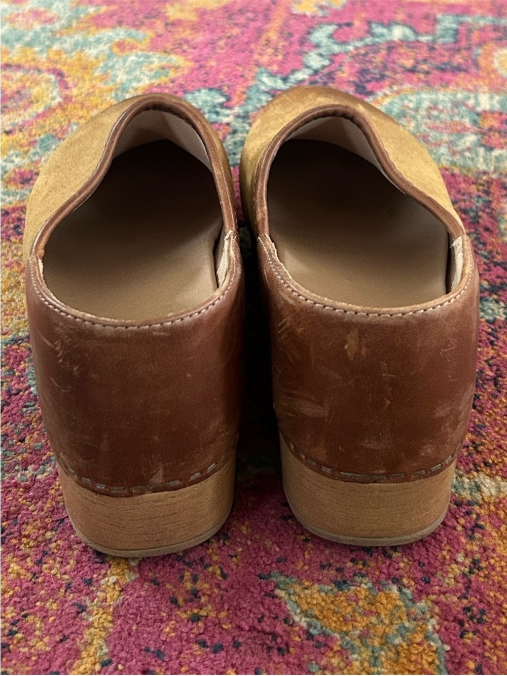 Dansko | Women’s Tan Burnished Suede Leather Brenna Classic Clogs Size 9 - Picture 13 of 16